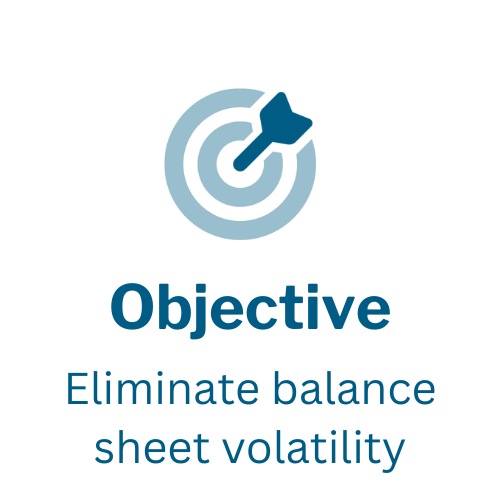 Objective: Eliminate balance sheet volatility